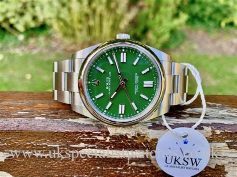 rolex oyster perpetual green sticker|rolex oyster perpetual used price.